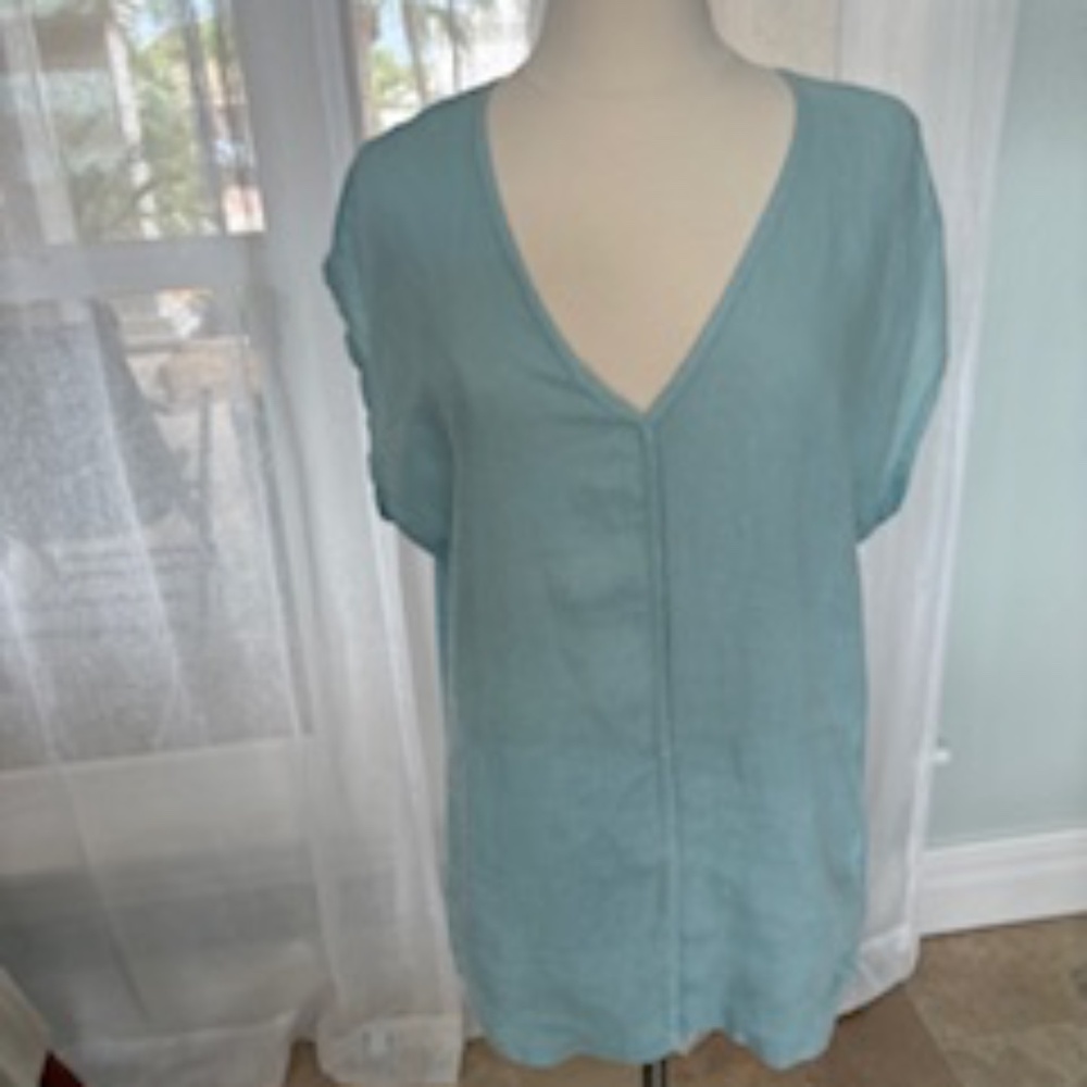 XCVI Wearables tunic, linen and cotton knit with pockets size XL